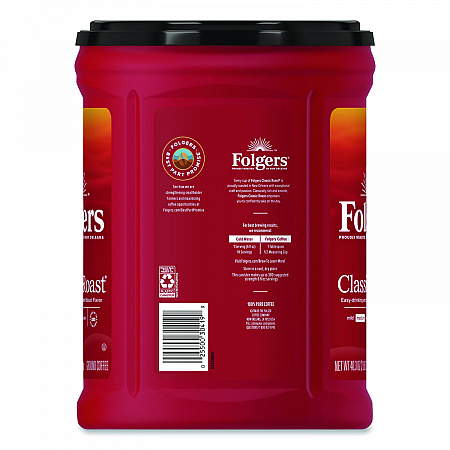 Classic Roast Ground Coffee, 40.3 oz Canister, 6/Carton (30419)