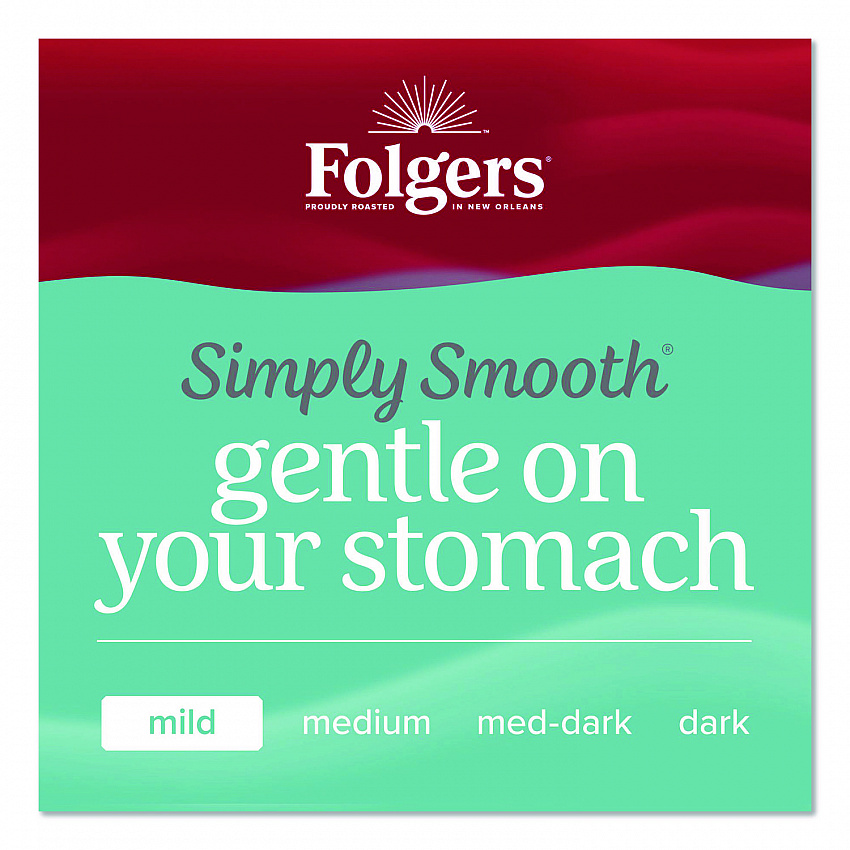 Simply Smooth Ground Coffee, Gentle On Your Stomach, 27 oz Canister, 6/Carton (30446CT)