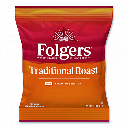 Traditional Roast Ground Coffee Fraction Packs, Traditional Roast, 2 oz, 42/Carton (63006)