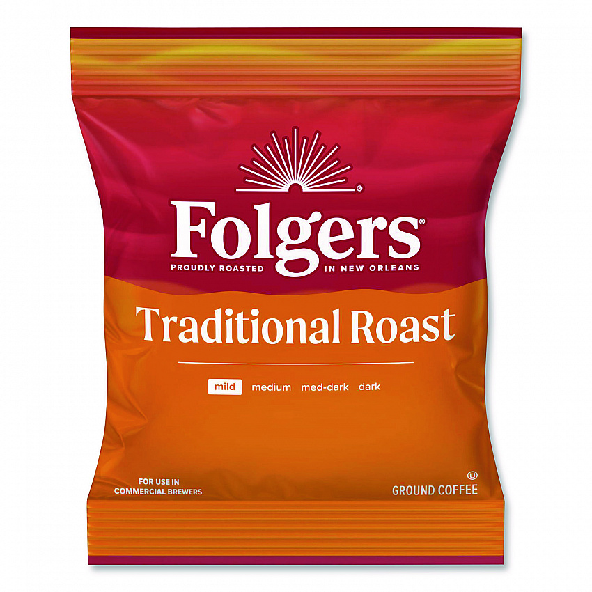 Traditional Roast Ground Coffee Fraction Packs, Traditional Roast, 2 oz, 42/Carton (63006)