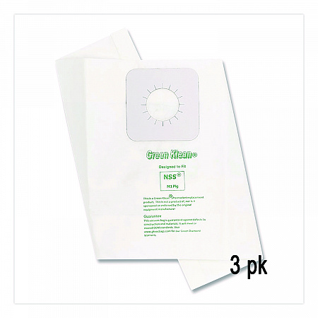 Replacement Vacuum Bags, Fits NSS M1 PIG, 3/Pack (M1PIGP)