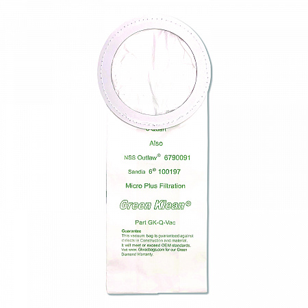 Replacement Vacuum Bags, Fits NSS Outlaw/ProTeam QuarterVac/Sandia/Sanitaire, 10/Pack (QVACP)
