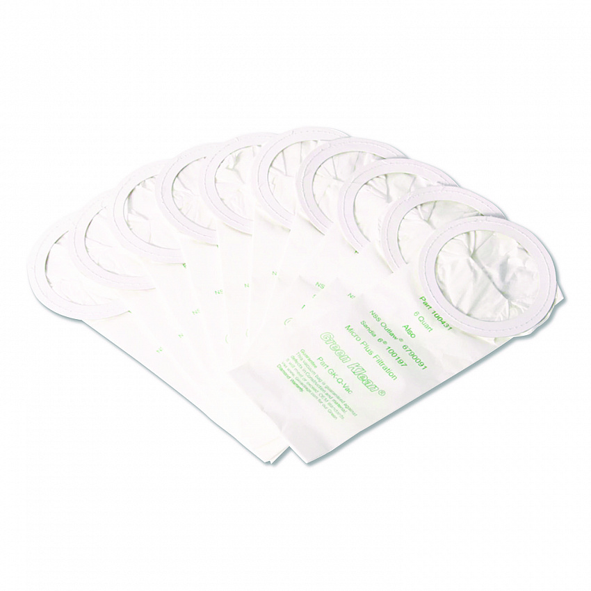 Replacement Vacuum Bags, Fits NSS Outlaw/ProTeam QuarterVac/Sandia/Sanitaire, 10/Pack (QVACP)