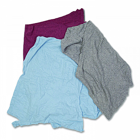 Reclaimed Color T-Shirt Rags, Assorted, 125/Box (R020C45A25)
