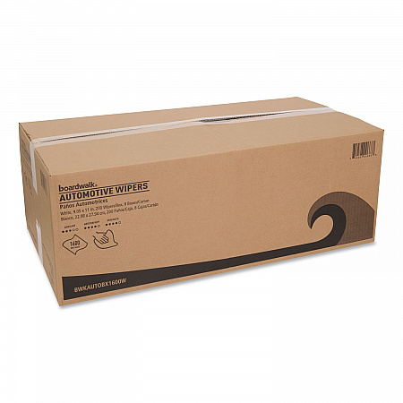 Automotive Shop Towels, 10.63 x 20.47, Unscented, White, 200/Box, 8 Boxes/Carton (AUTOBX1600W)