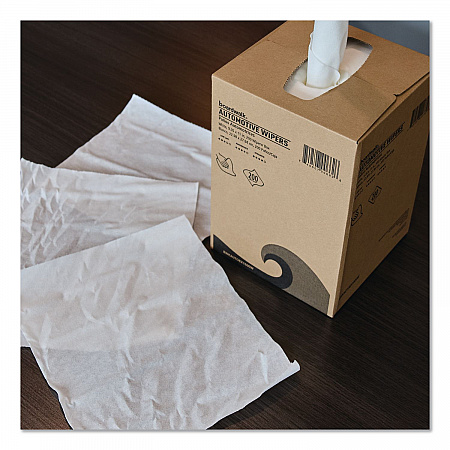 Automotive Shop Towels, 10.63 x 20.47, Unscented, White, 200/Box, 8 Boxes/Carton (AUTOBX1600W)