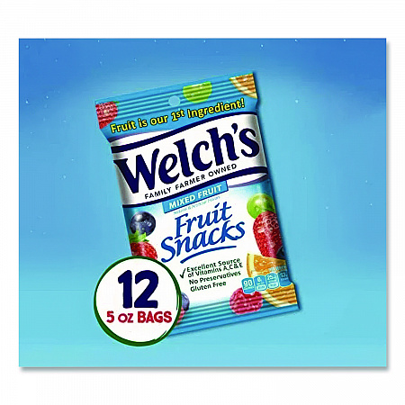 Fruit Snacks, Mixed Fruit, 5 oz Pouch, 12/Carton (PIM05098)