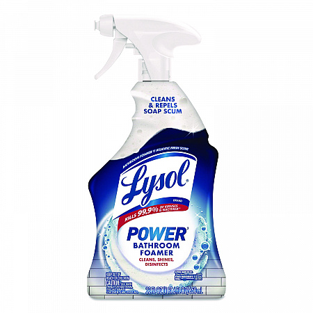 Disinfectant Power Bathroom Foamer, Liquid, Unscented, 22 oz Trigger Spray Bottle, 6/Carton (90036CT)