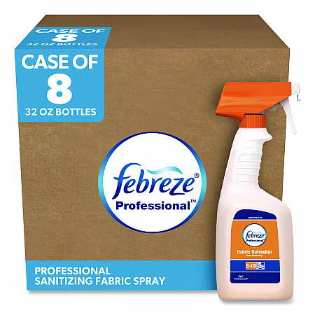 Fabric Refresher Spray, Fresh Clean Scent, (8) 32 oz Bottles and (2) Trigger Sprayers/Carton (03259CT)