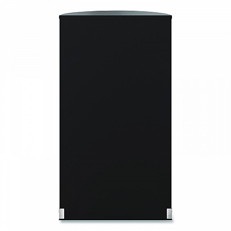 Half Round Metal Trash Can, 9 gal, Steel, Black (MTCRES901BK)