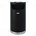 Half Round Metal Trash Can with Ashtray, 9 gal, Steel, Black (MTCRES901BKS)