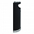 Half Round Metal Trash Can with Ashtray, 9 gal, Steel, Black (MTCRES901BKS)