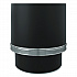 Half Round Metal Trash Can with Ashtray, 9 gal, Steel, Black (MTCRES901BKS)