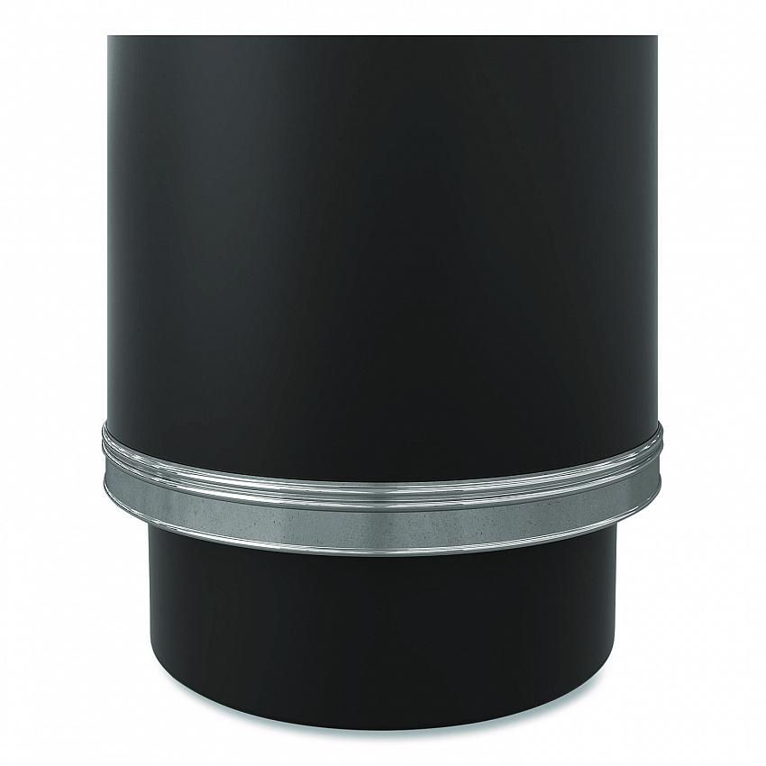 Half Round Metal Trash Can with Ashtray, 9 gal, Steel, Black (MTCRES901BKS)