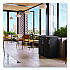 Square Metal Decorative Can, Steel, 24 gal, Black (MTCSQ240)