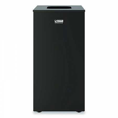 Square Metal Decorative Can, Steel, 24 gal, Black (MTCSQ240)