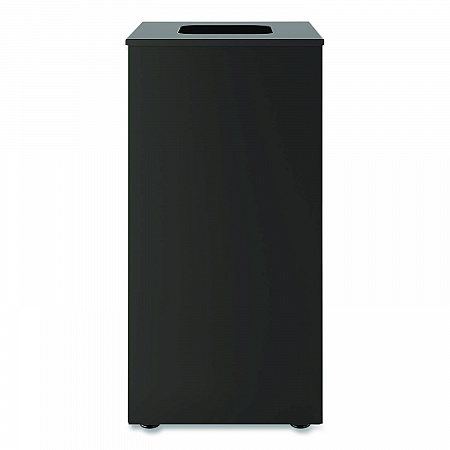 Square Metal Decorative Can, Steel, 24 gal, Black (MTCSQ240)