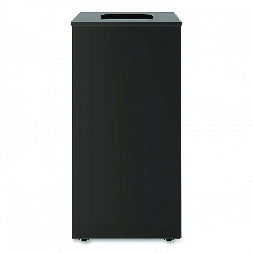 Square Metal Decorative Can, Steel, 24 gal, Black (MTCSQ240)