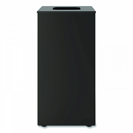 Square Metal Decorative Can, Steel, 24 gal, Black (MTCSQ240)