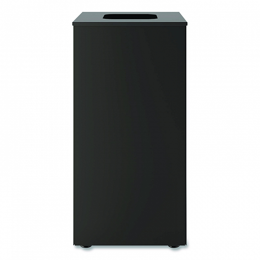 Square Metal Decorative Can, Steel, 24 gal, Black (MTCSQ240)