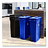 23 Gallon Resin Slim Trash Can Bottle and Can Lid, 11.87 x 20.25 x 1.41, Blue (TCNLID02BLD)