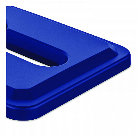23 Gallon Resin Slim Trash Can Paper Recycling Lid, 11.87 x 20.25 x 1.35, Blue (TCNLID03BLD)
