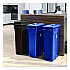 23 Gallon Resin Slim Trash Can Paper Recycling Lid, 11.87 x 20.25 x 1.35, Blue (TCNLID03BLD)