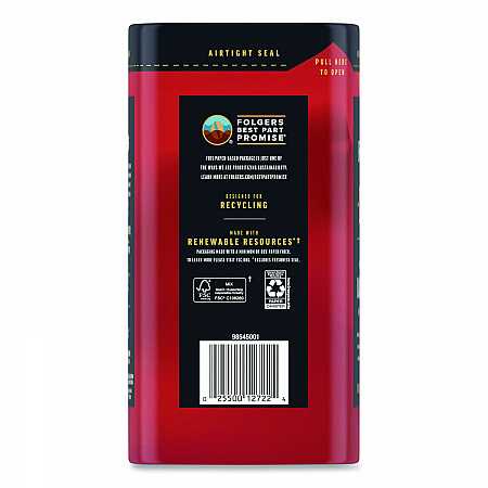 Black Gold Roast Ground Coffee, 12 oz Canister (12722EA)