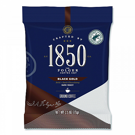 Black Gold Coffee Ground Coffee Fraction Packs, 2.5 oz Pack, 24 Packs/Carton (21512)
