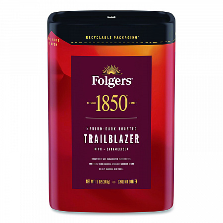Trailblazer Roast Ground Coffee, 12 oz Canister (62881EA)