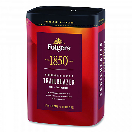Trailblazer Roast Ground Coffee, 12 oz Canister (62881EA)
