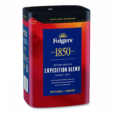 Expedition Blend Roast Ground Coffee, 12 oz Canister (93312EA)