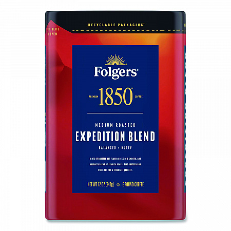 Expedition Blend Roast Ground Coffee, 12 oz Canister (93312EA)