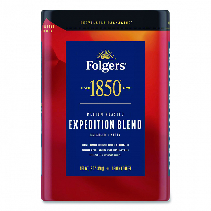Expedition Blend Roast Ground Coffee, 12 oz Canister (93312EA)