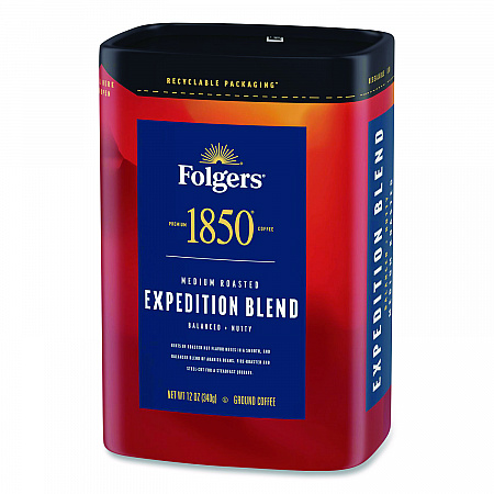 Expedition Blend Roast Ground Coffee, 12 oz Canister (93312EA)