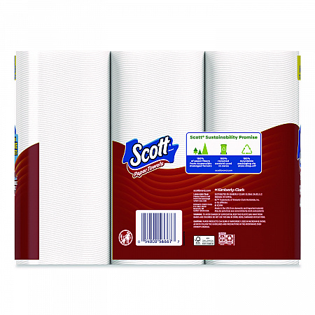 Choose-A-Sheet Kitchen Roll Paper Towels, Double Roll, 1-Ply, White, 108 Sheets/Roll, 6 Rolls/Pack, 4 Packs/Carton (56668)