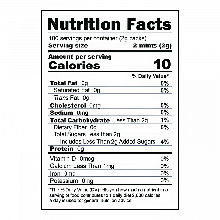 VerMints Organic Mints/Pastilles, Wintergreen, 2 Mints/0.7 oz, Individually Wrapped, 100/Box (VNT00993)