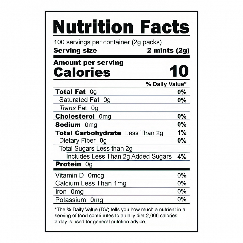 VerMints Organic Mints/Pastilles, Wintergreen, 2 Mints/0.7 oz, Individually Wrapped, 100/Box (VNT00993)