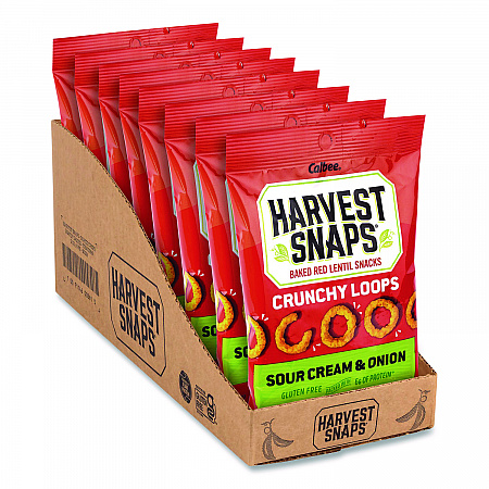 Crunchy Loops, Sour Cream and Onion, 1.35 oz Bag, 8/Box (22002516)