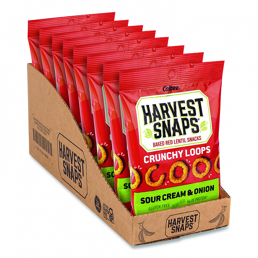 Crunchy Loops, Sour Cream and Onion, 1.35 oz Bag, 8/Box (22002516)