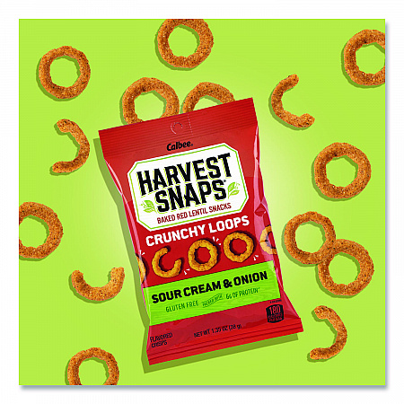 Crunchy Loops, Sour Cream and Onion, 1.35 oz Bag, 8/Box (22002516)
