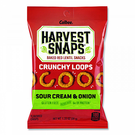 Crunchy Loops, Sour Cream and Onion, 1.35 oz Bag, 8/Box (22002516)