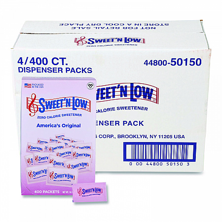 Sugar Substitute, 1 g Packet, 400/Box, 4 Box/Carton (50150CT)