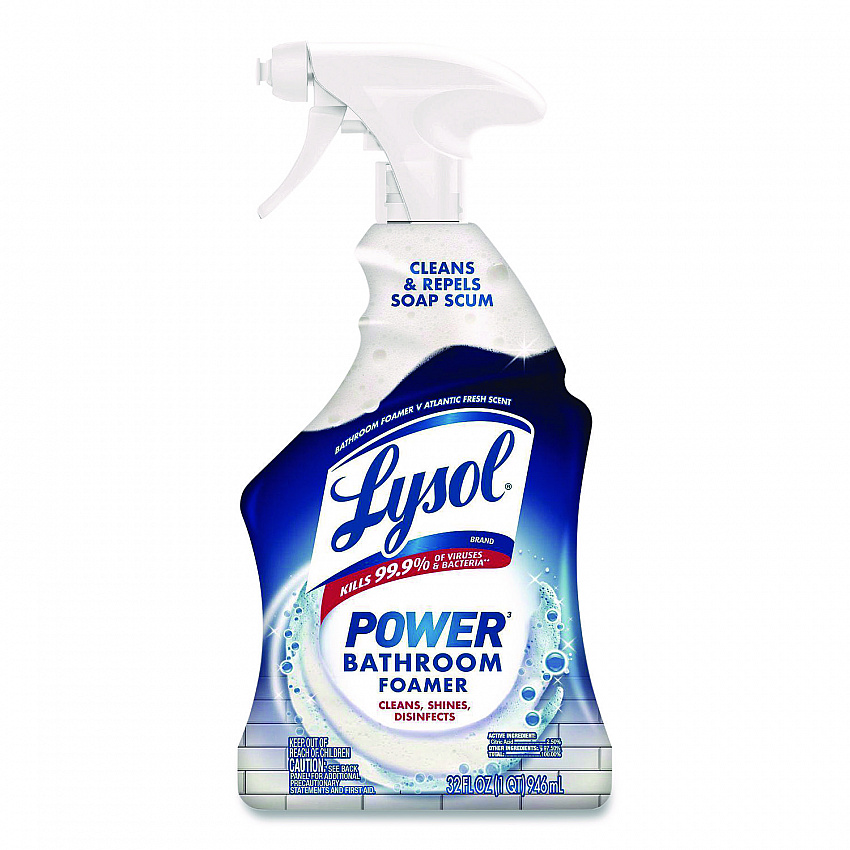 Disinfectant Power Bathroom Foamer, Liquid, Atlantic Fresh Scent, 32 oz Spray Bottle, 12/Carton (02699CT)