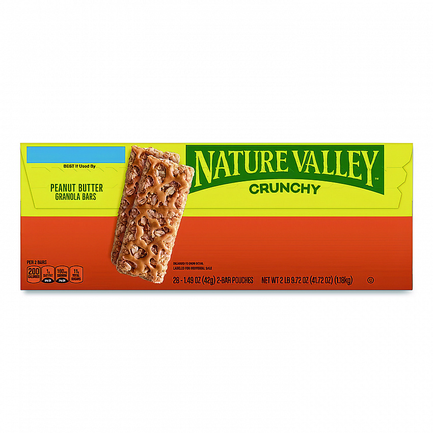 Granola Bars, Crunchy Peanut Butter, 1.5 oz Pouch, 28/Box (GEM2384)