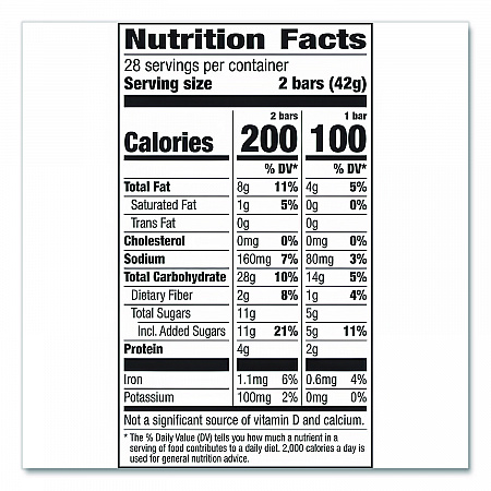 Granola Bars, Crunchy Peanut Butter, 1.5 oz Pouch, 28/Box (GEM2384)