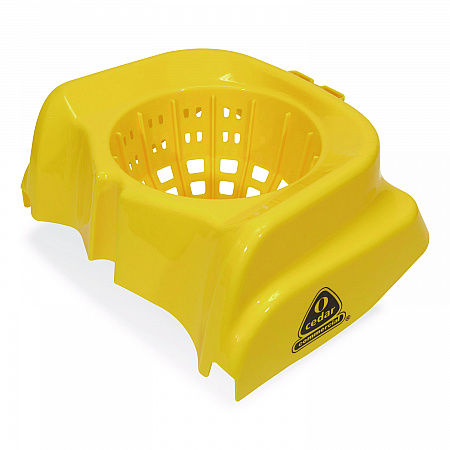 MaxiRough Institutional Mop Bucket and Wringer, 32 to 35 qt, Yellow (96979)