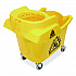 MaxiRough Institutional Mop Bucket and Wringer, 32 to 35 qt, Yellow (96979)