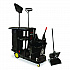 Premier Janitor Cart, 2 Shelves, Plastic, 18.25 x 44.5 x 38, Black (96980)