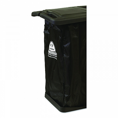 Premier Janitor Cart, 2 Shelves, Plastic, 18.25 x 44.5 x 38, Black (96980)